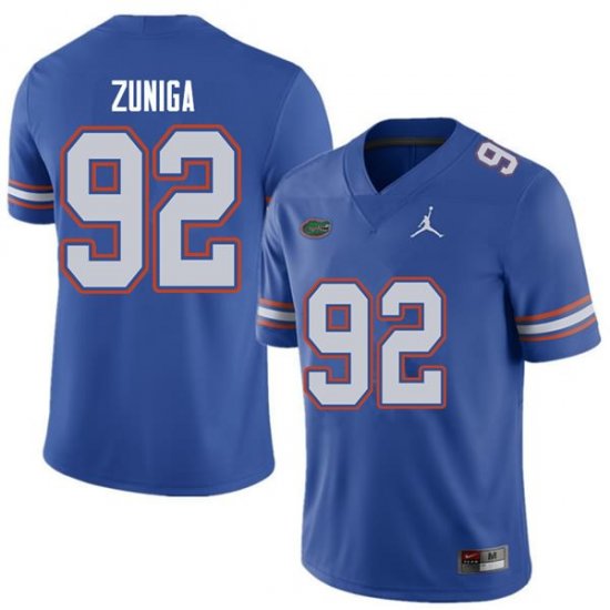 Men's Florida Gators #92 Jabari Zuniga NCAA Jordan Brand Royal Authentic Stitched College Football Jersey KBZ8562AP